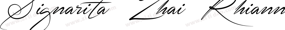Signarita Zhai Rhianne字体转换